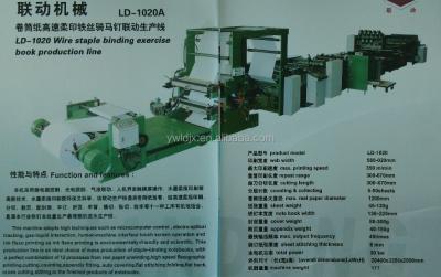 China Wood Pulps WM-1020 Wire Clip Binding Exercise Book Production Line for sale