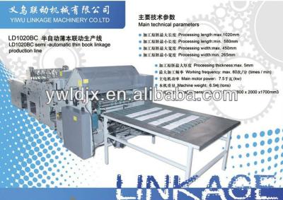 China Semi Automatic Exercise Book Folding - Binding Book Machine LD 1020 Since for sale