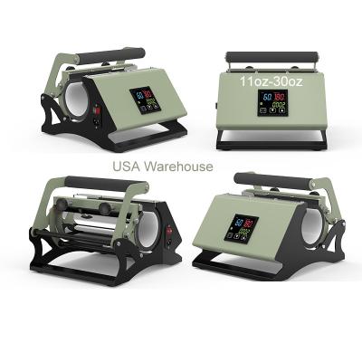 中国 Home Use USA Warehouse Straight Lean Sublimation Printing 11 12 15 16 20 30 oz Cup Tumbler Press Heat Press Machine 販売のため