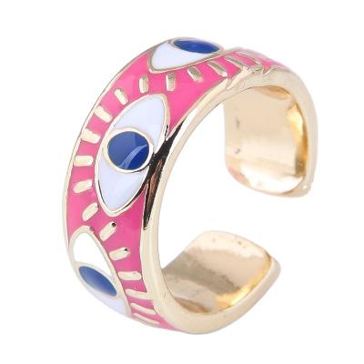 China Customized High Quality Ring Contrast Eyebrow Opening Ring Gold Color Promotional Gift Ring In Multiple Colors for sale