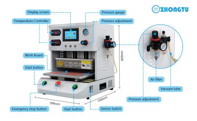 China Touchscreen PLC Oca Vakuummaschine für die Reparatur von LCD-Bildschirmen zu verkaufen