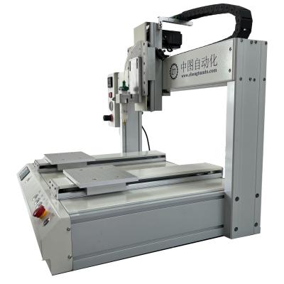 中国 Desktop Fully Automatic AB Glue Robot Dispenser with Single Head Double Platforms 販売のため