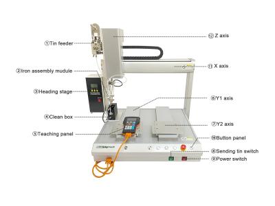 China Automatisch blikvoedingssolderstation Automatisch USB-kabel Micro Switch Connector Soldermachine Te koop