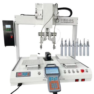 China PLC Automatic Soldering Machine For LED Capacitor Speaker Spot Welding for sale