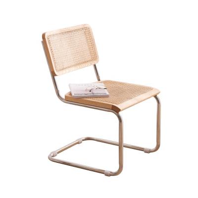 China CIS Online Rattan Office Chair Celebrity Convertible Solid Wood Nordic Dining Chair Home Leisure Outdoor Retro Chair for sale