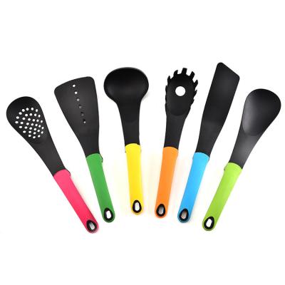 China Hot Sale 6pcs Kitchen Utensil Set Anti-dust Design Nylon Kitchen Utensils Stocked Nylon Cooking Tool Kits for sale