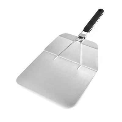 China Factory stocked wholesale folding stainless steel pizza shovel, place cake transfer shovel, tool cake baking shovel for sale