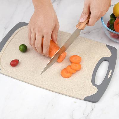 China Amazon Top Stocked Sale 3 Pack Kitchen Chopping Board Anti-Slip Plastic Chopper Board for sale