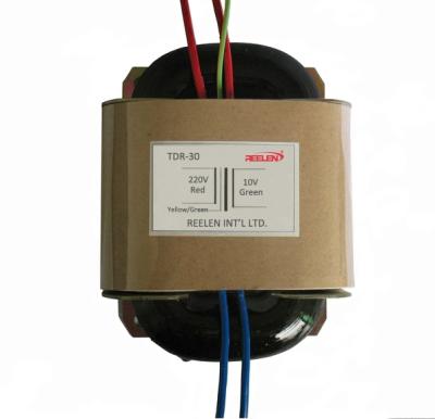 China Power Frequency 220V To 10V Customized 30VA Single Phase Power Transformer Type R for sale