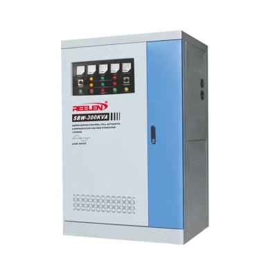 China SBW Three Phase Full Automatic Compensate Voltage Stabilizer 300KVA SBW-300KVA AC Voltage Regulator for sale