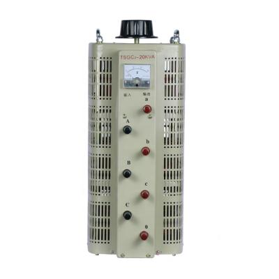 China Three Phase Contact Type AC Voltage Power Frequency Regulator 20KVA TSGC2-20kVA Contact Type AC Voltage Regulator for sale