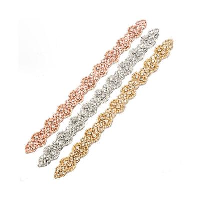 China Hot Selling Popular Iron On Crystal Beaded Trimmings Rhinestone Applique for sale