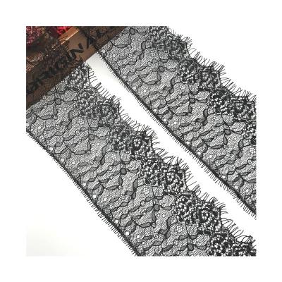 China Other hot sale 13*300cm multi-colors nylon eyelash lace trim Chantilly lace trim for sale