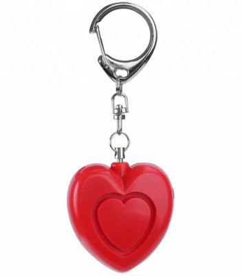 China ABS Meinoe New Pattern Heart Shaped Women / Lady Anti Attack Personal Security Alarm With Key Chain for sale