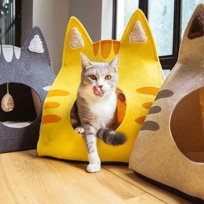 China Factory Supply New Goods Viable Lovely Collapsible Pet House Indoor Cat House for sale