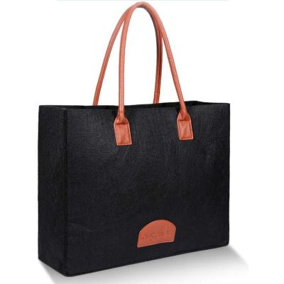 China 2022 Eco-Friendly Factory Wholesale Reusable Heavy Loading Colorful Colorful Wool Felt Shopping Bags /Grocery Bags for sale