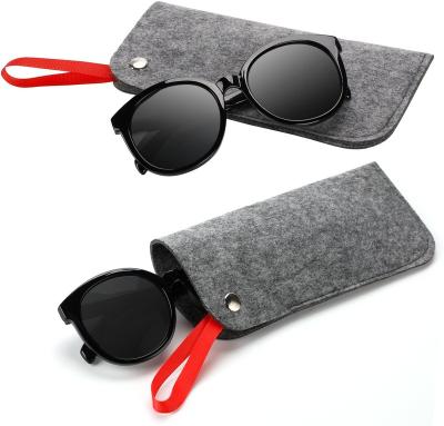 China Wool Felt Luxury Fashion Eyeglass Sunglasses Case Pack Custom Logo Glasses Packing Sunglasses Box Pocket Bag for sale