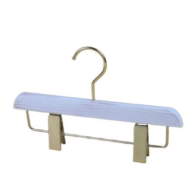 China Factory Price Casual Wholesale White Wooden Panty Hanger Kids Pant Hanger For Baby for sale