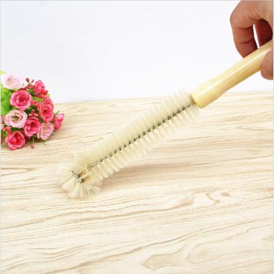 China Sustainable Material Origin Eco Friendly Bottle Cleaning Brush Cup Sweep Wooden Hand Cleaning Brush for sale