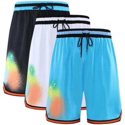 China Polyester Mesh Antibacterial Grown College Basketball Fit Shorts Fashion Custom Basketball Shorts for sale