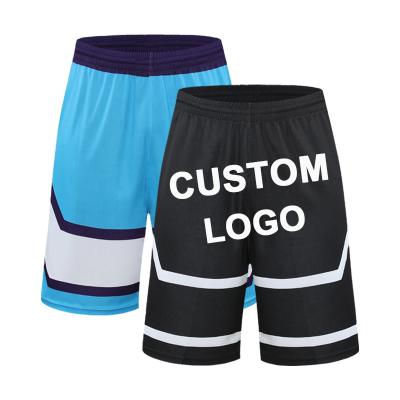 China Custome Logo Blank Basketball Shorts Antibacterial Antibacterial Basketball Shorts 100% Polyester Men's Sweat for sale