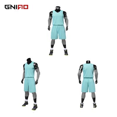 China Limited Stocks Antibacterial Quick Drying Breathable Basketball Uniform Jersey Set Reversible Type for sale