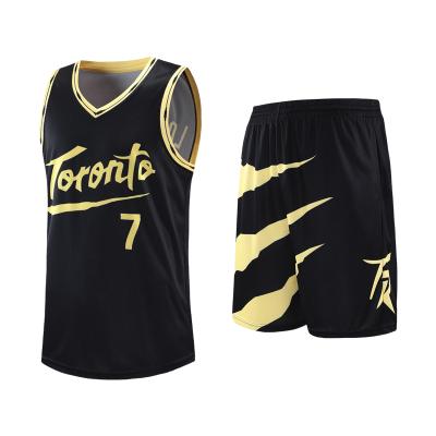 China 100% Cool Prited Sublimation Mens Polyester Factory Price Basketball Suit Summer Antibacterial Basketball Uniform for sale