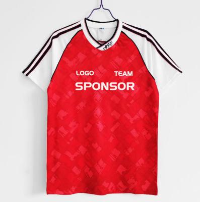 China Team Logo Casual Sports Retro Vintage Football T-shirt Vintage Jackets Mens Breathable Soccer Wear for sale