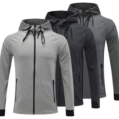 China Soft Wholesalers Slightly Stitched Front Zip Gym Hoodies Jacket for sale