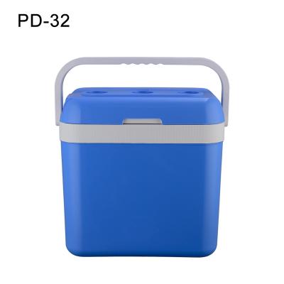 China Cool 15degree 32L 12v camper van plastic cooler box factory outdoor multi function peak outdoor beer cooler box for sale