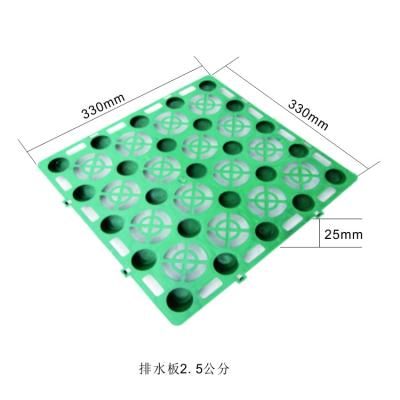 China Stärke der Kompressionsbeständigkeit Drainagezelle Kunststoff Drainage-Systeme 2,0 mm Tassenhöhe zu verkaufen