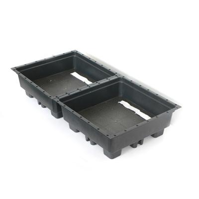 China Techos verdes de plástico Rectángulo bandeja de jardín 500x500mm para 4 unidades cuadradas y maceta de flores en venta