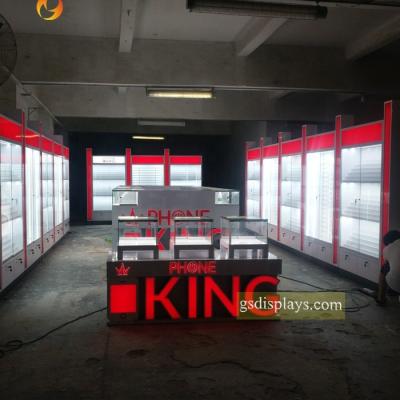 China factory high quality cheap sale glass phone showcase store shows also can be customized for sale