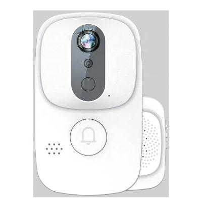 China Wireless Smart Ring Doorbell 1500mA Camera PC+ABS HD Video Wifi Voice Switch PIR Security Door Phone Intercom Visual Doorbell for sale