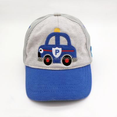 China JOINT logo children's embroidery applique baseball caps 5 panel mesh hats and trucker hats en venta