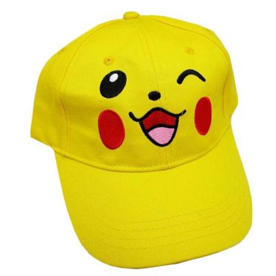 China Cotton JOINT twill 6 pokemon logos mens baseball caps and panel hats custom design embroidered hat sports hat for sale