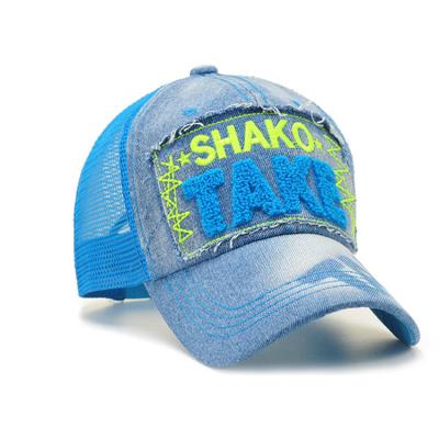 China breathable & Waterproof Towel Embroidery Logo Mesh Trucker Covers 5 Panel Denim Custom Baseball Caps And Hats Breathable Te koop