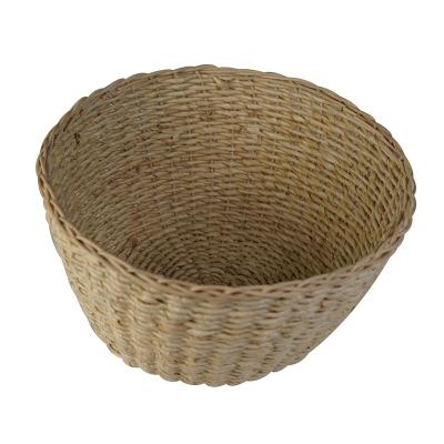 China Viable Exclusive Quotes For Popular Wholesale Brown Color Storage Hand - Woven Rectangle Corn Rope Baskets For Organization for sale