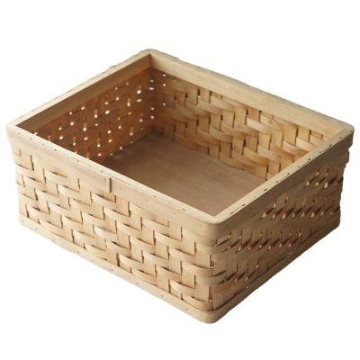 China Small Handmade Woven Serving Basket Fruit Candy Cake Bread Basket Food Storage Basket or Storage for Keys, Mobile Phone for sale