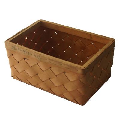 China 100% Natural Handmade Wooden Food Basket Tray Round Shape Holder Bulk Flat Woven Shallow Baskets for sale