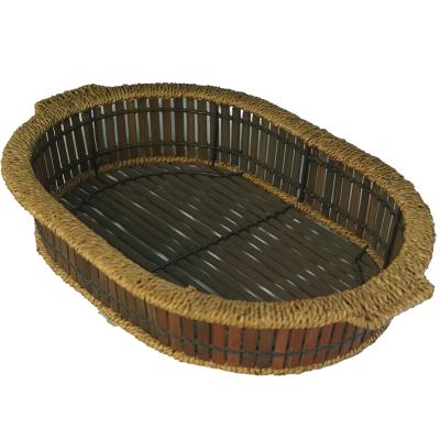 China Good Quality Sustainable Wholesale Customized Handmade Laundry Storage Bamboo Basket for sale