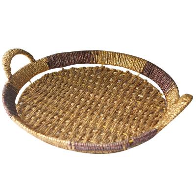 China Viable hot sale in European markets wholesale natural paper cord woven baskets with organizing liner for storing small household items for sale