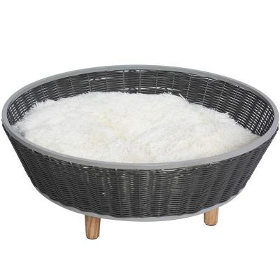 China 2021 Sustainable Trending Handmade Round Sofa Indoor Size Flat Pet Room Furniture For Medium Large Small Cats And Kittens for sale