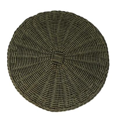 China Factory Direct Sale Viable Wholesale Plastic Rope Around Shape Place Mats For Dining Table Perfect For Outdoor And Indoor Dining for sale