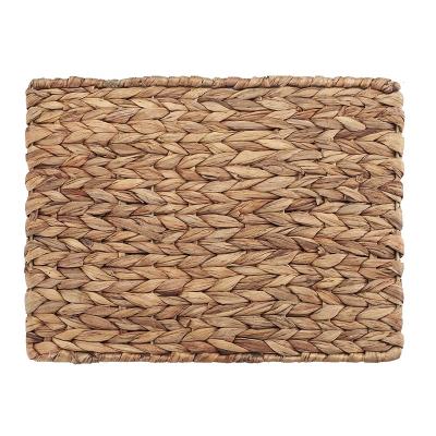 China Natural Water Viable Hyacinth Weave Placemat Rectangular Tablemats Used For Outdoor Kitchen Dining Table Party Wedding Decor for sale