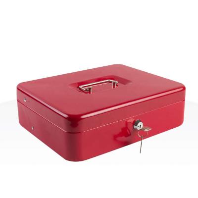 China Home Hotel Office Bank Ningbo Zhenzhi Big With Tray And Lock Metal Piggy Bank Store Cash Safe Box for sale