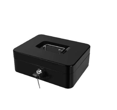 China Home Hotel Office Bank Ningbo Zhenzhi Cash Box With Cash Tray Large Money Box With Key Lock for sale