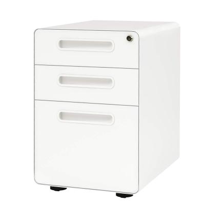 China zhenzhi Office Storage Mobile 3 Drawer Extendable Filing Cabinet And Pedestal With Anti-tilt Mechanism for sale