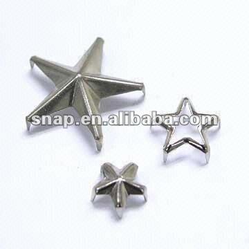 China Star Shape Nickel Free Metal Decorative Clothing Button for sale