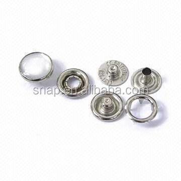 China Pearl Washable FOUR PART Brass Fork Metal KNOB Snap Button for sale